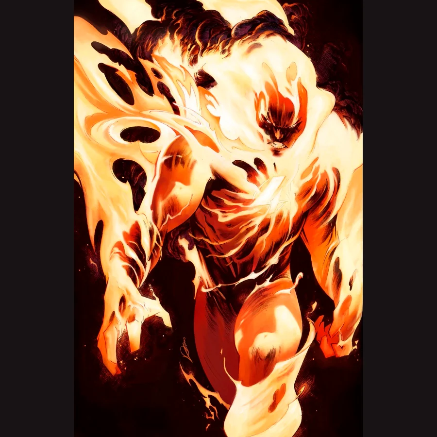 Human Torch — Marvel — Fantastic Four character artwork